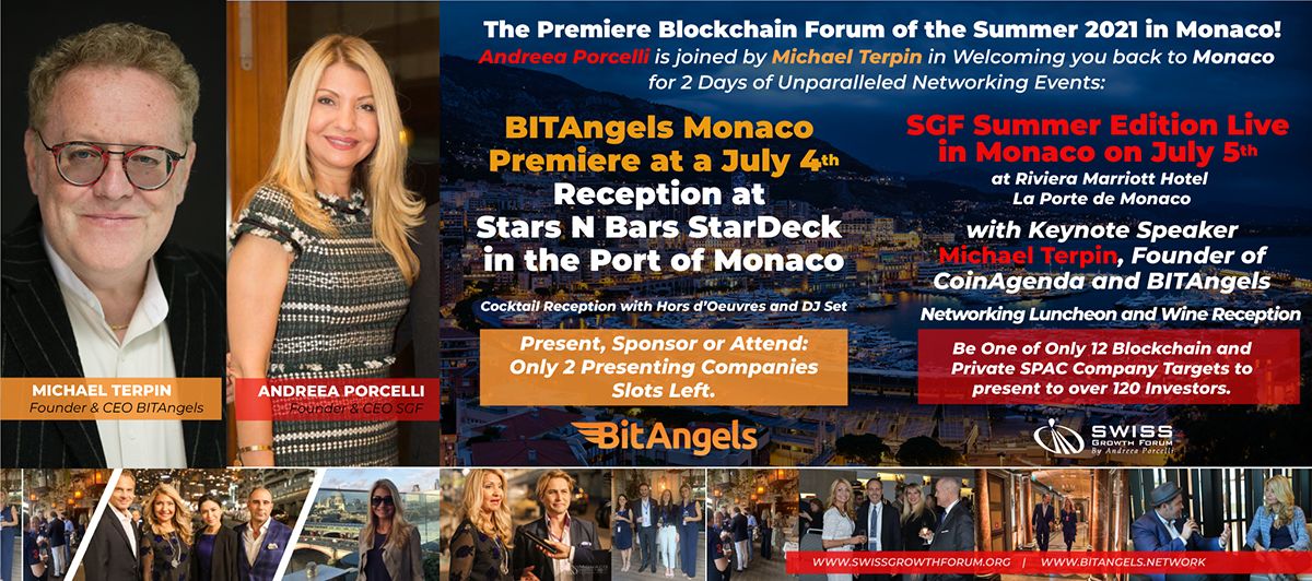 Andreea Porcelli is joined by Michael Terpin in Welcoming you back to Monaco for 2 Days of Unparalleled Networking Events