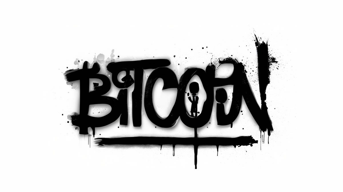 Bitcoin graffitied