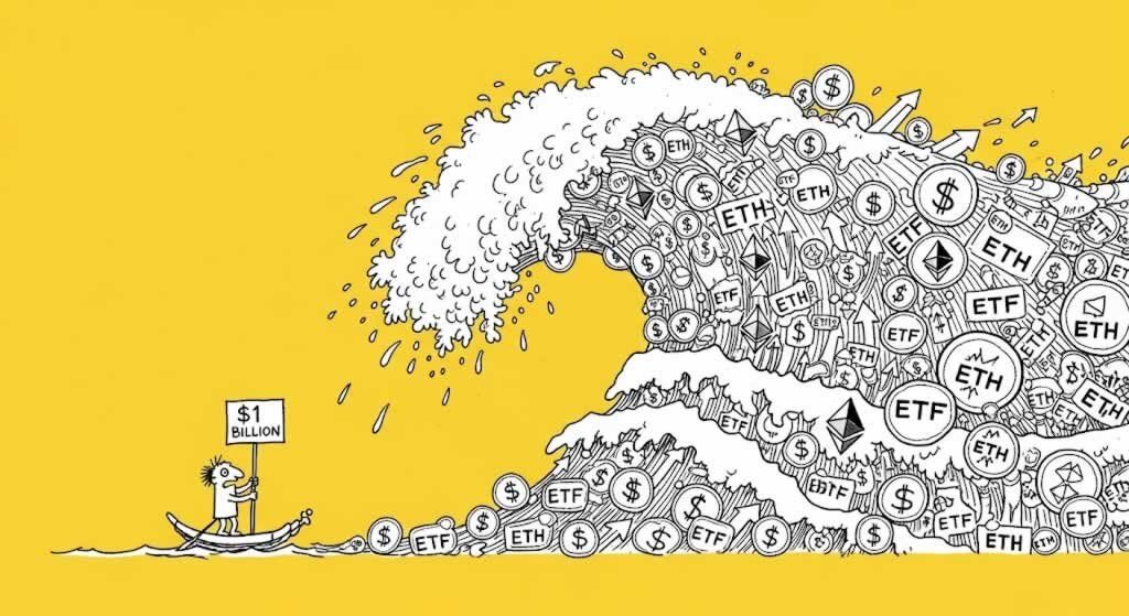 Spot Ether ETFs Hit Record $1B Daily Inflows Amid Surging Institutional Interest