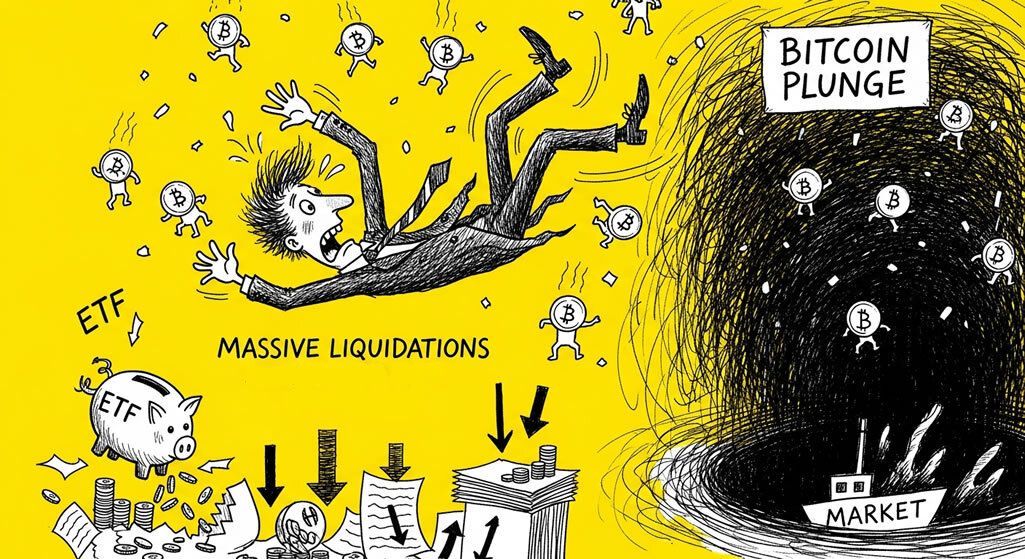 Bitcoin Plunges Below $95,000 Amid Massive Liquidations and Record ETF Outflows