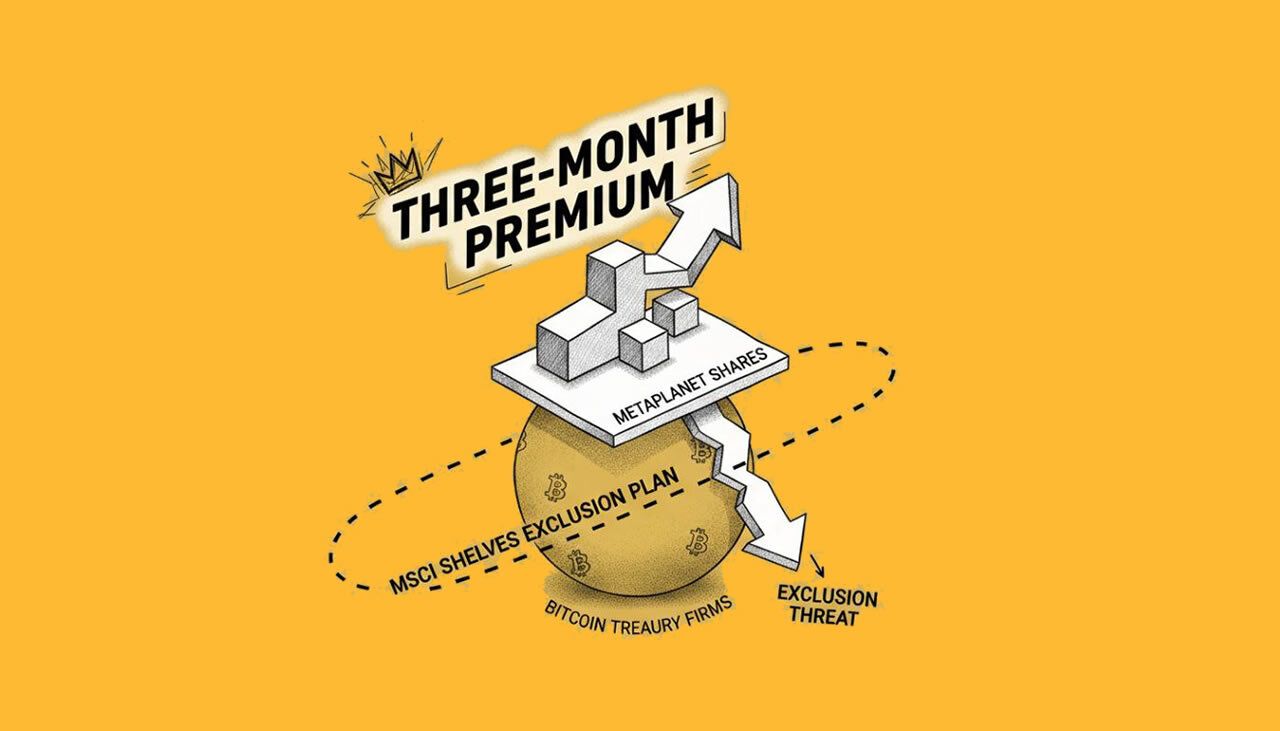 Metaplanet Shares Hit Three-Month Premium After MSCI Shelves Exclusion Plan for Bitcoin Treasury Firms