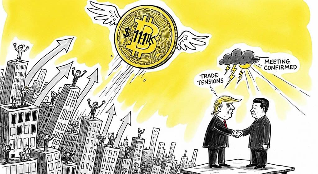 Bitcoin Tops $111K, European Stocks Rise as Trump-Xi Meeting Confirmed Amid Trade Tensions