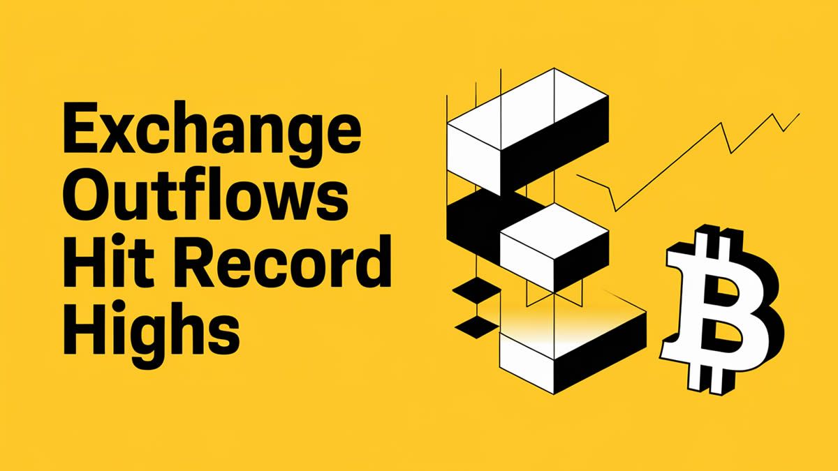 BTC exchange outflows hit record highs