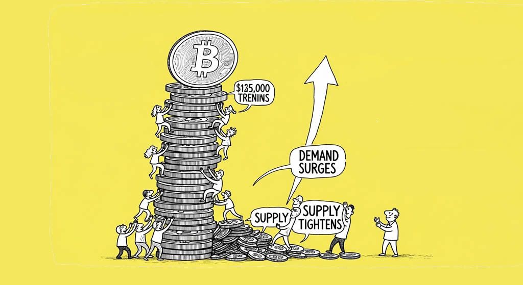 Bitcoin Hits New All-Time High Above $125,000 as Supply Tightens and Demand Surge