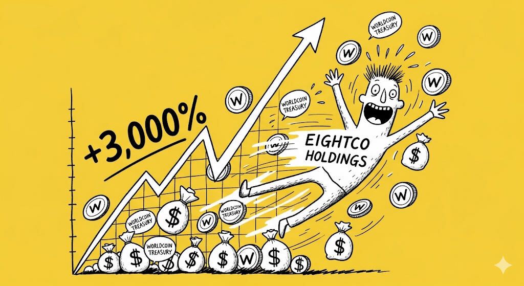 Eightco Holdings Shares Surge Over 3,000% Following Worldcoin Treasury Strategy Announcement
