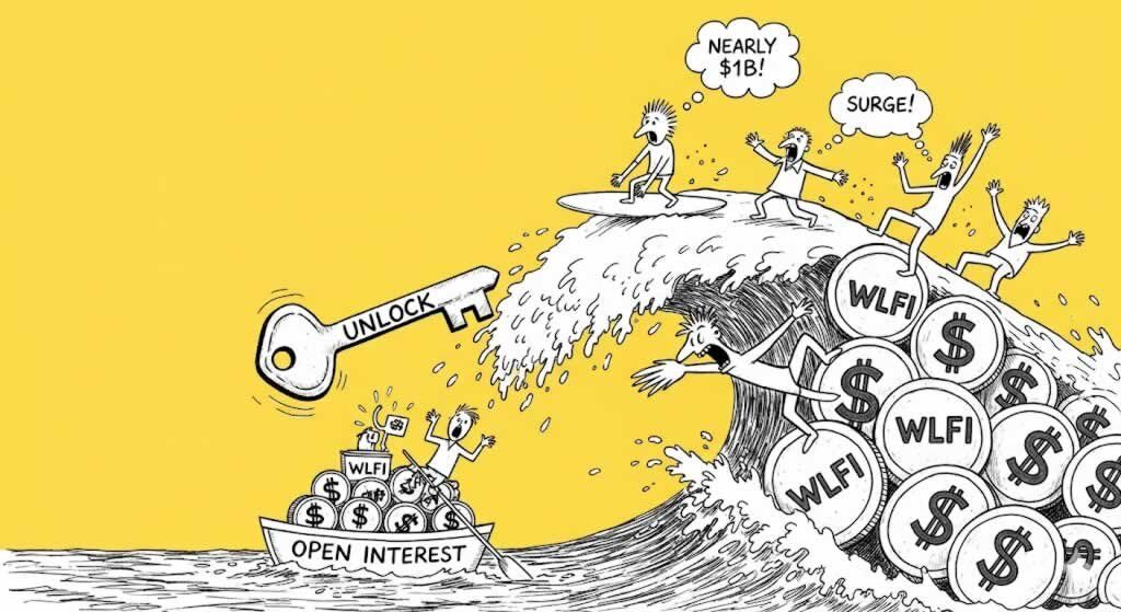 Trump-Linked WLFI Token Derivatives Surge to Near $1B Open Interest Ahead of Unlock