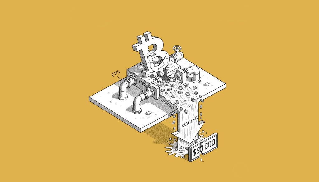 Bitcoin ETFs See Substantial Outflows as Price Dips Below $90,000