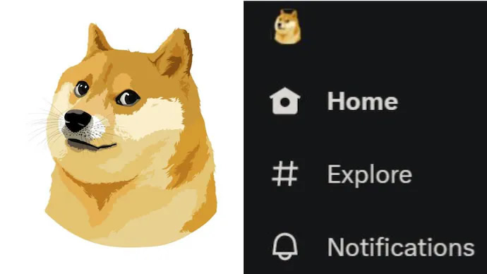 Twitter Dogecoin logo