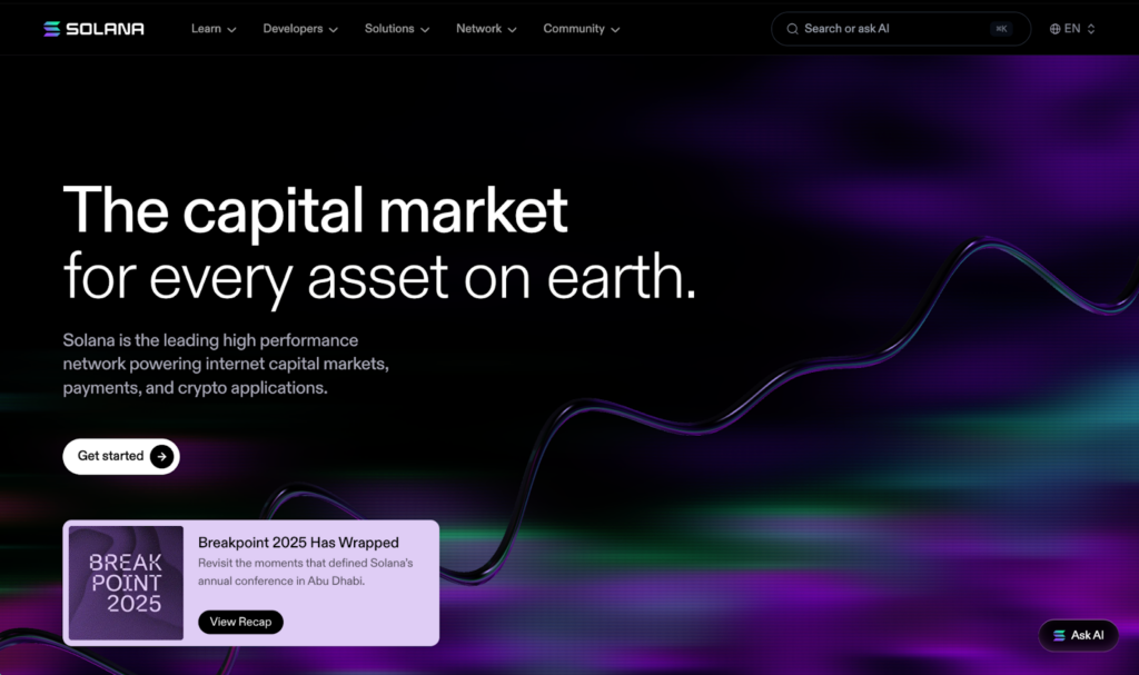 Solana staking interface displaying validator selection and reward rates.