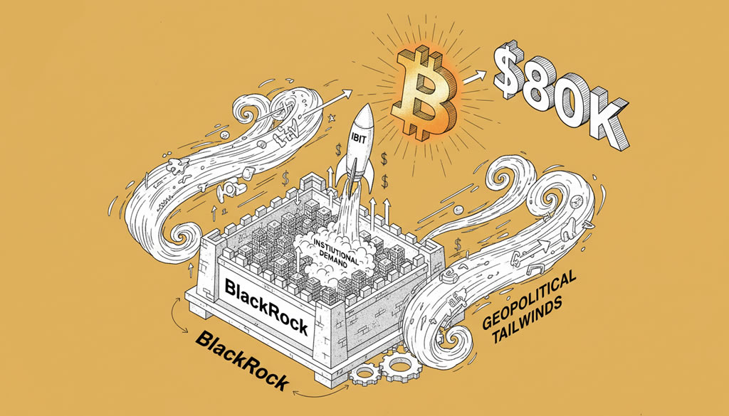 Bitcoin Nears $80K as BlackRock’s IBIT Hits Record Holdings Amid Geopolitical Tailwinds and Institutional Demand