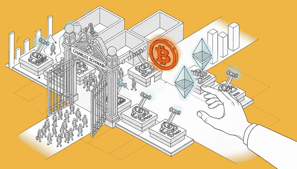 Charles Schwab Rolls Out Spot Bitcoin and Ethereum Trading to Retail Clients