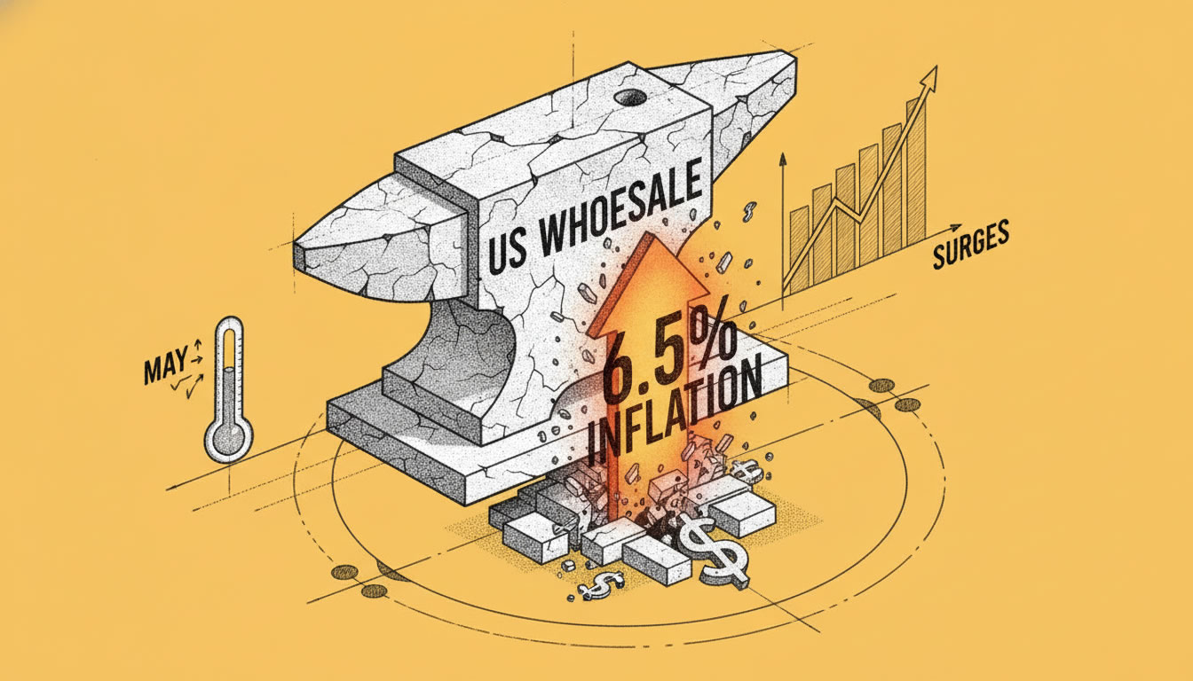 US Wholesale Inflation Surges to 6.5% in May
