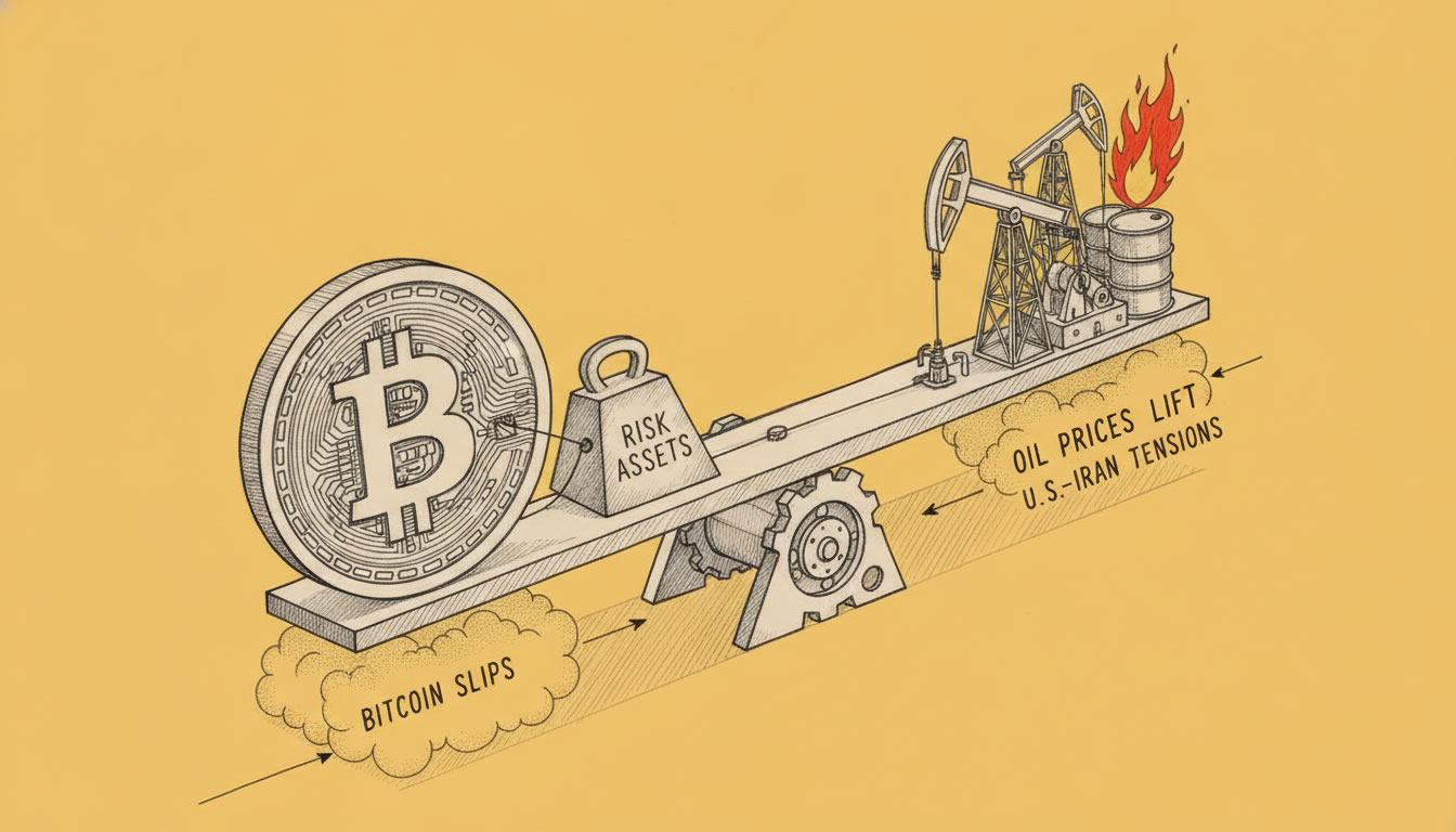Bitcoin Slips as Renewed U.S.-Iran Tensions Lift Oil Prices, Weigh on Risk Assets